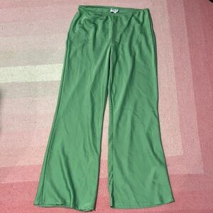 Green Satin Princess Polly Pants